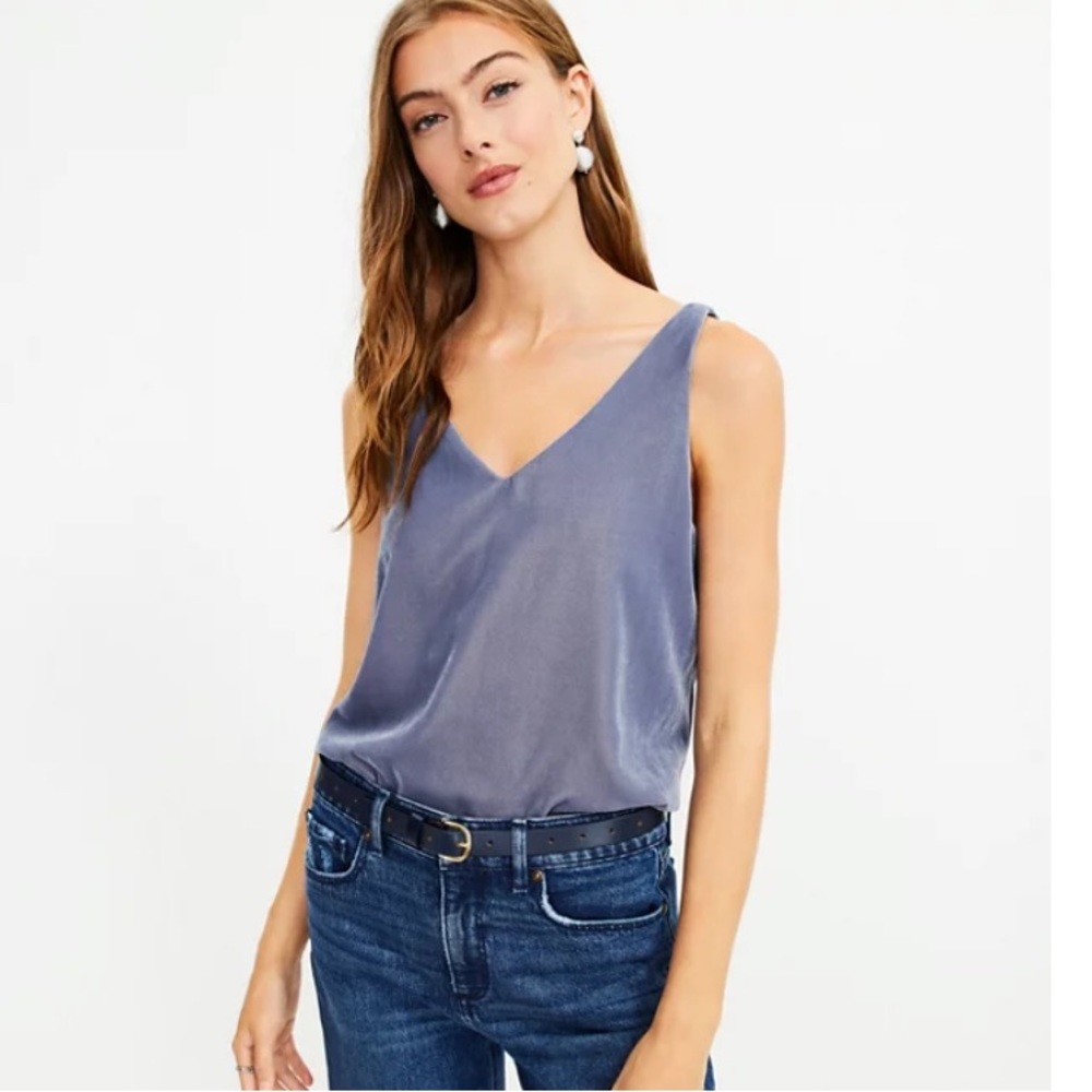 The Loft Blue Velvet Tank